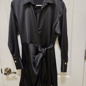 Gianni Bini Black Satin Dress